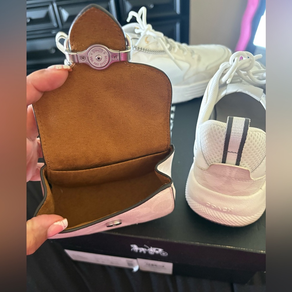 Coach Runner Canvas Sneaker & Purse On A Chain SET - Picture 4 of 11